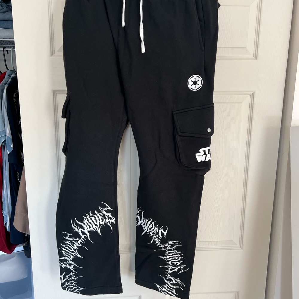 Star Wars Black Joggers with White Graphics